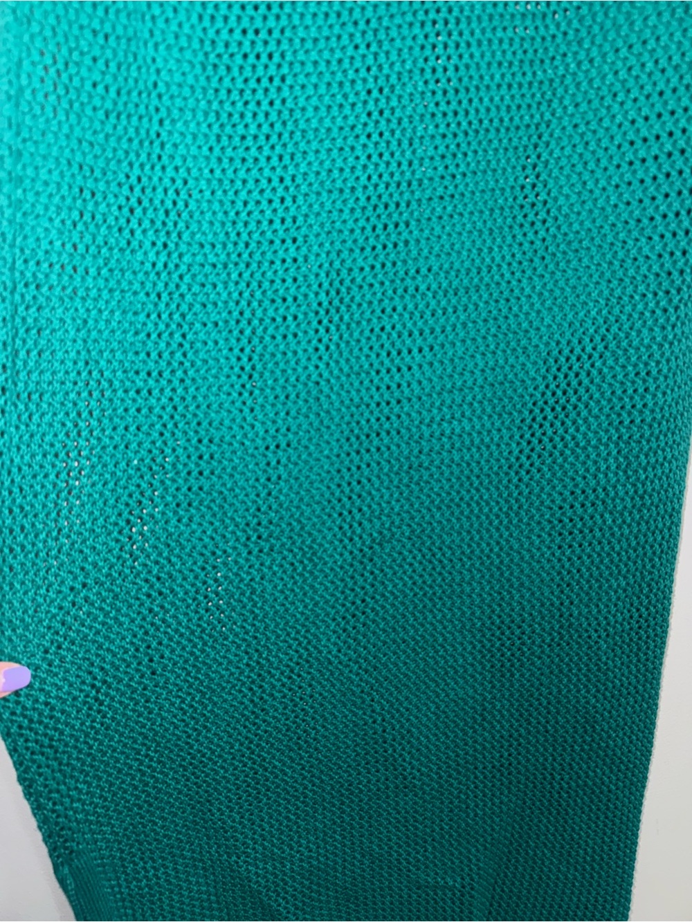 Time and Tru Women’s Emerald Green Crochet Swim Cover-Up Dress XL - Picture 2 of 6